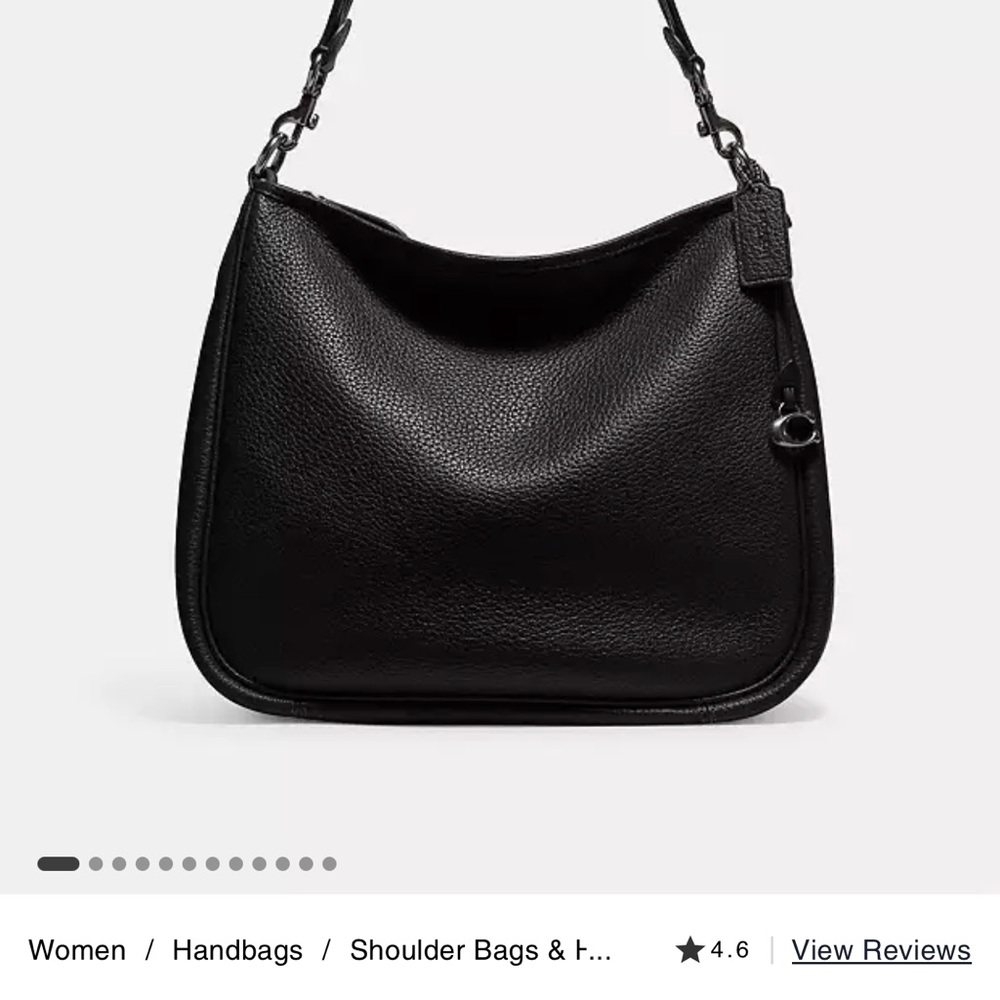 Coach Black Leather Shoulder Bag